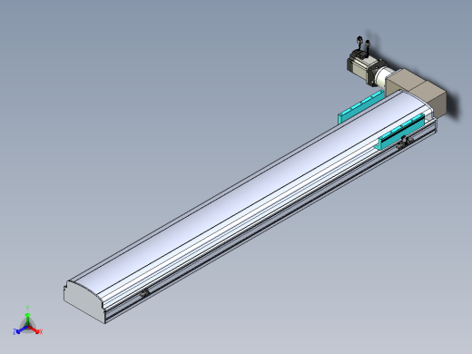 同步带滑台-半封闭B22-L100-C-S1350-L-P75-D3-N5正等轴测缩略图