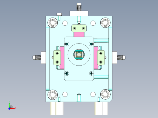 手机面壳锌合金压铸模具前视缩略图
