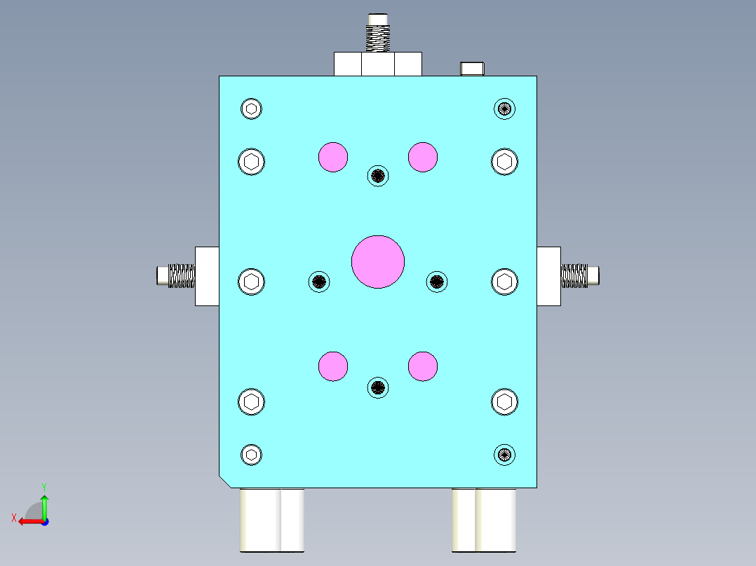 手机面壳锌合金压铸模具后视图