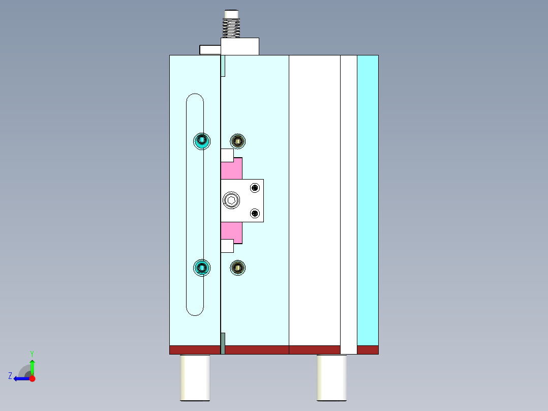 手机面壳锌合金压铸模具右视图
