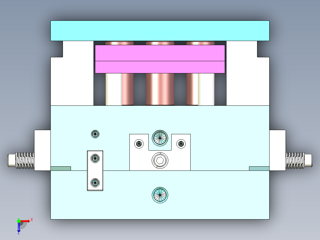 手机面壳锌合金压铸模具俯视图