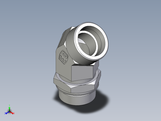 卡套式工业通用硬管接头EO_Adjustable_locknut_45_deg_elbow_VEE38SMOROMDCF