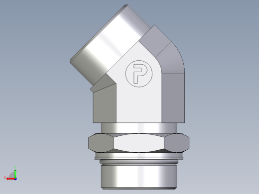 卡套式工业通用硬管接头EO_Adjustable_locknut_45_deg_elbow_VEE38SMOROMDCF后视缩略图