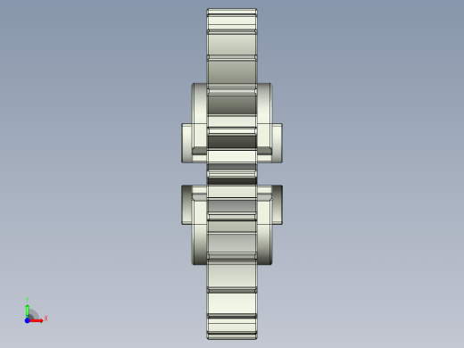 x187 OldGray Technic Gear 24 Tooth with Three Axleholes.STEP前视缩略图