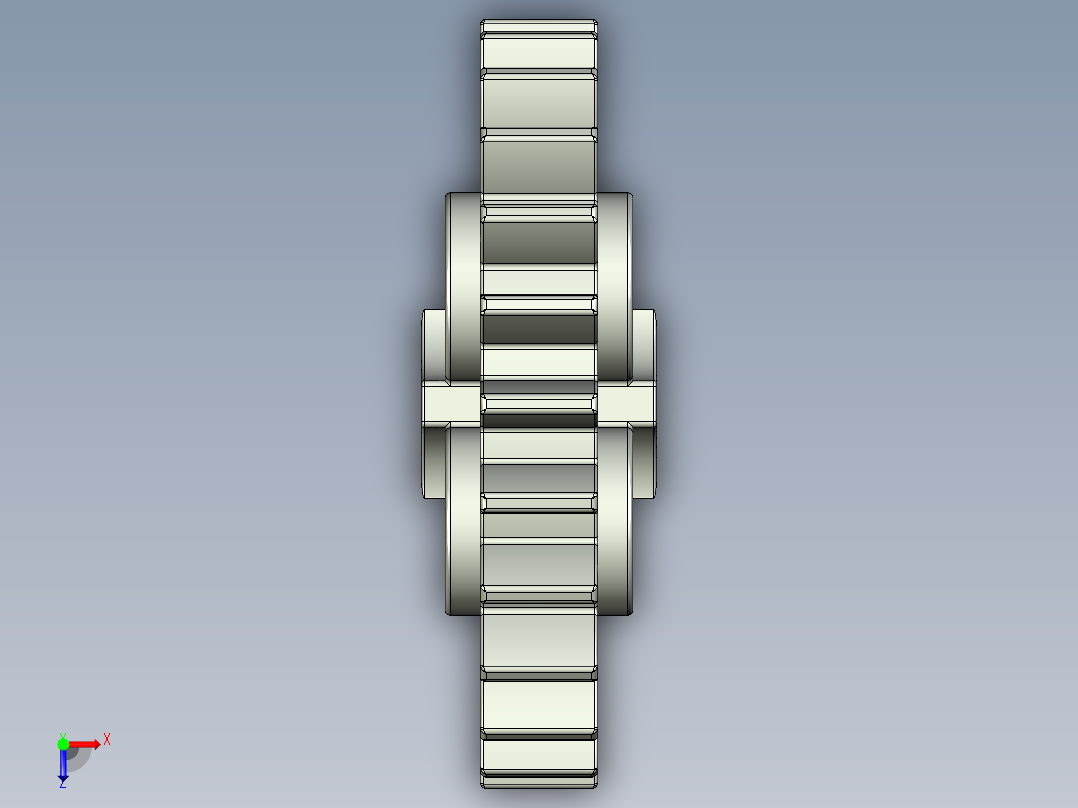 x187 OldGray Technic Gear 24 Tooth with Three Axleholes.STEP俯视图
