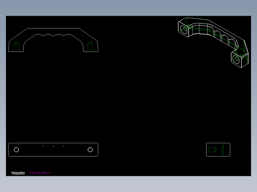 取手(鋁合金)AG-2D多系列多零件图纸模型