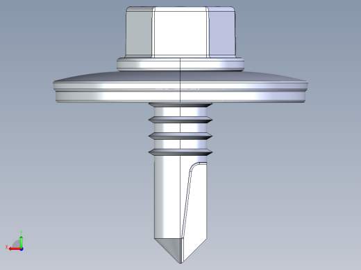 紧固件-IGES Drill-Tip Screw-02后视缩略图