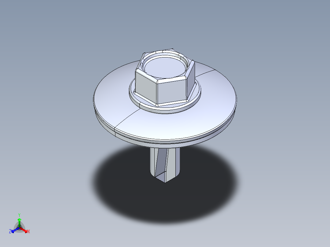 紧固件-IGES Drill-Tip Screw-02正等轴测图