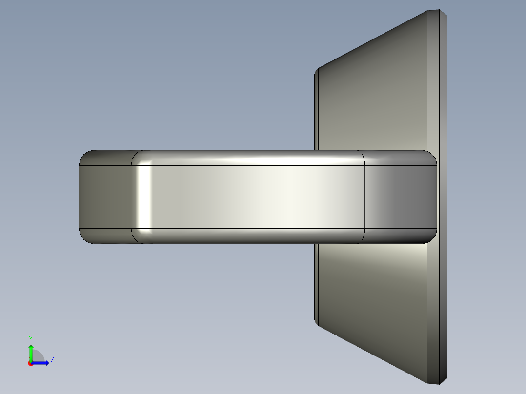 蝶形螺母-WING NUT M6 x 1mm Thread.STEP左视图