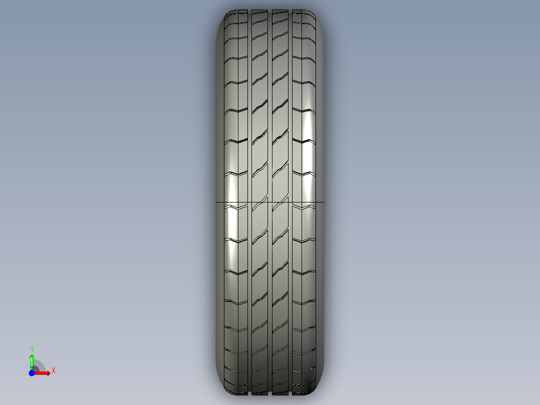 13轮-4孔拖车轮胎前视图