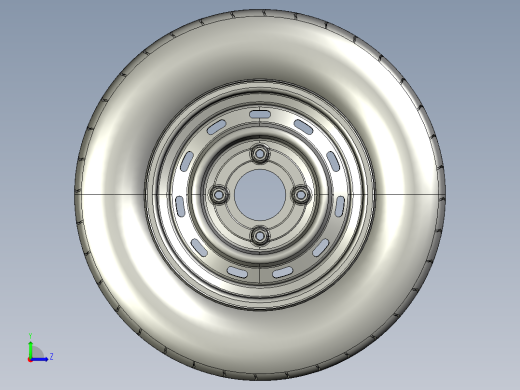 13轮-4孔拖车轮胎左视缩略图