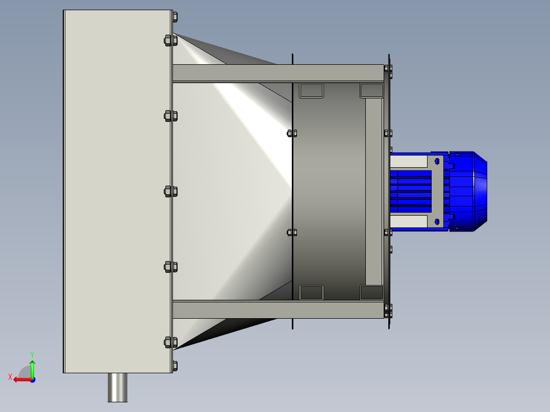 空气加热器后视图