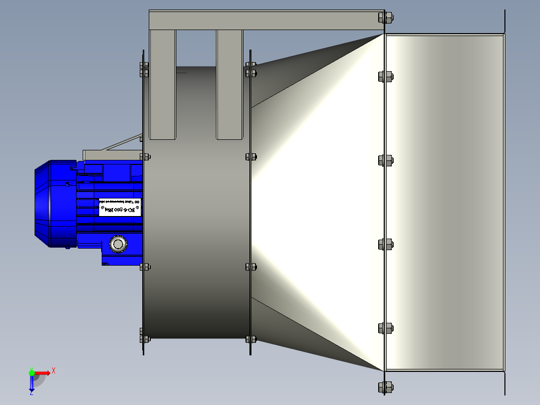 空气加热器俯视图