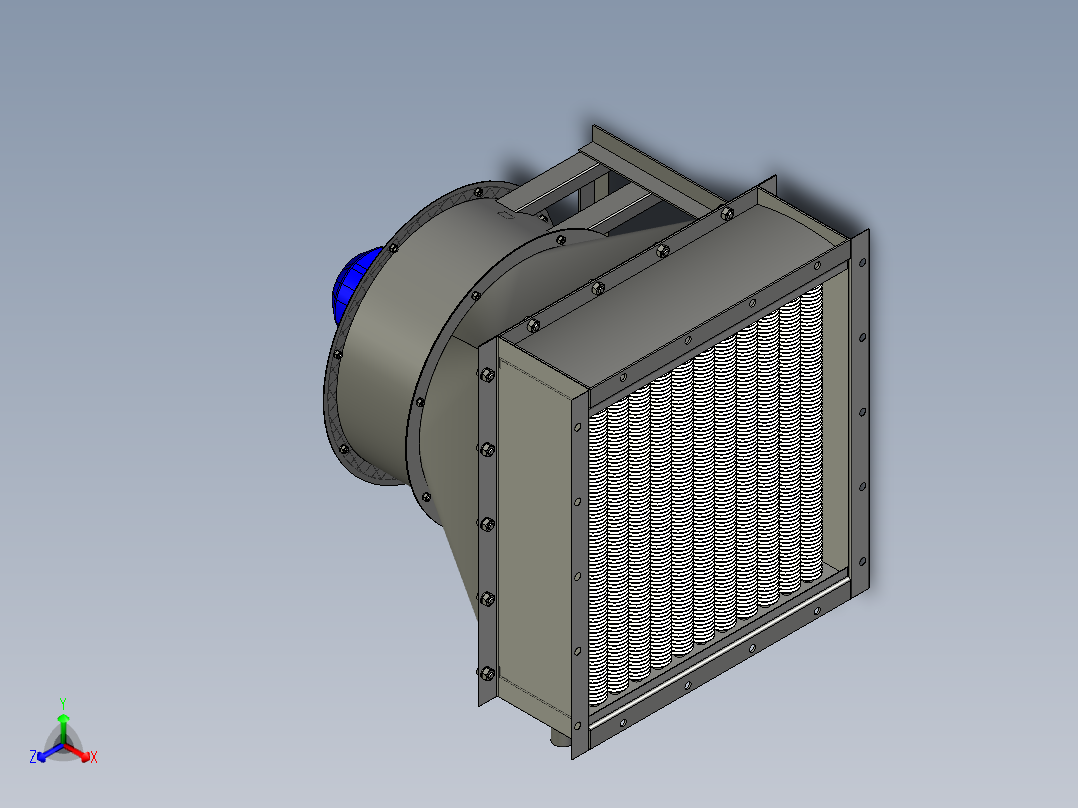 空气加热器正等轴测图