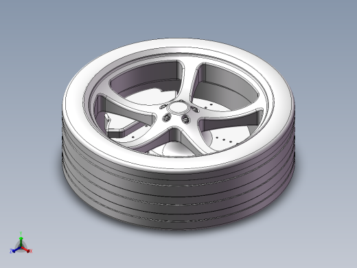 法拉利跑车轮胎正等轴测缩略图