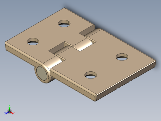 型材-KJN 30X45 CONDUCTIVE HINGE 3842544529正等轴测缩略图