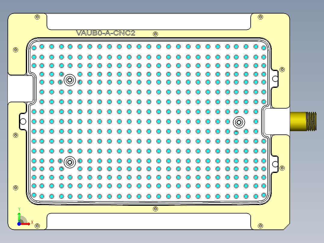 vaub0_lcd_cover619-cnc2笔记本CNC工装夹具三维模型-0623前视图