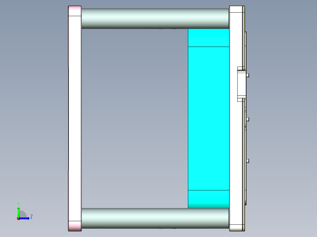 vaub0_lcd_cover619-cnc2笔记本CNC工装夹具三维模型-0623左视图