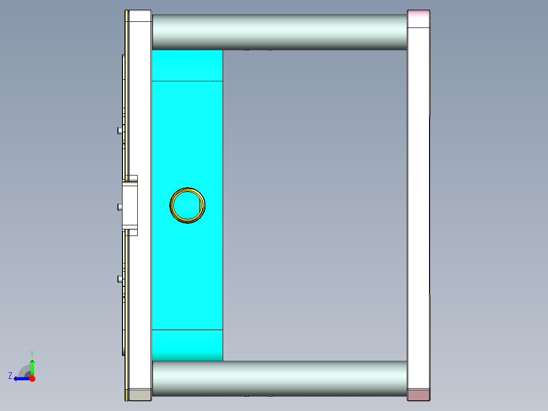 vaub0_lcd_cover619-cnc2笔记本CNC工装夹具三维模型-0623右视图