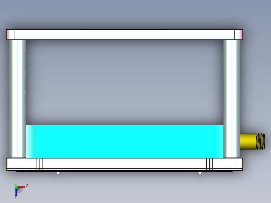 vaub0_lcd_cover619-cnc2笔记本CNC工装夹具三维模型-0623俯视图