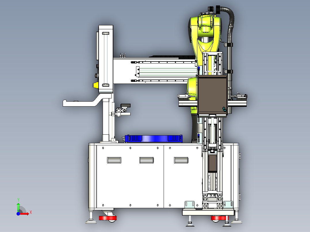 大型工控机主板电容自动化装配设计前视图