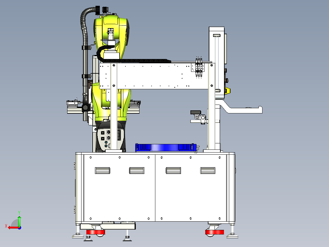 大型工控机主板电容自动化装配设计后视图