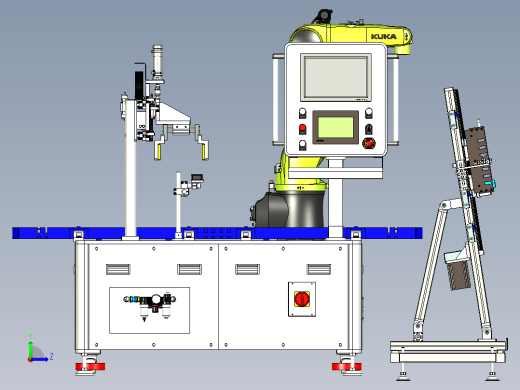 大型工控机主板电容自动化装配设计左视缩略图