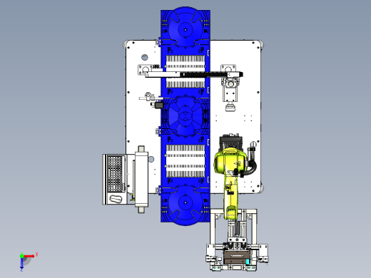 大型工控机主板电容自动化装配设计俯视缩略图