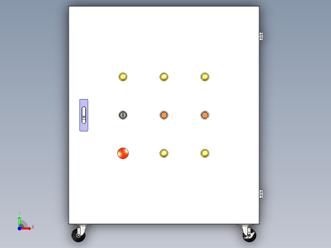 电控柜设计模型图前视图