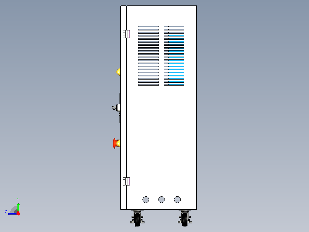 电控柜设计模型图右视图