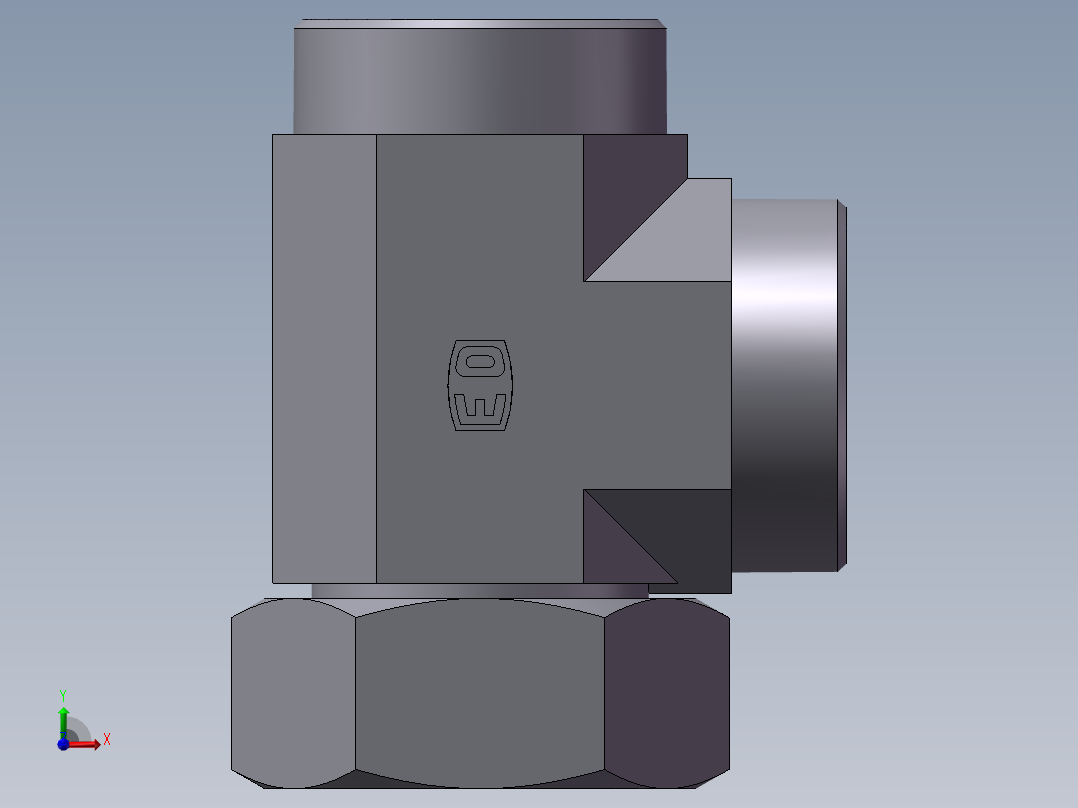 CC+CD 三通组合接头、CC-52前视图
