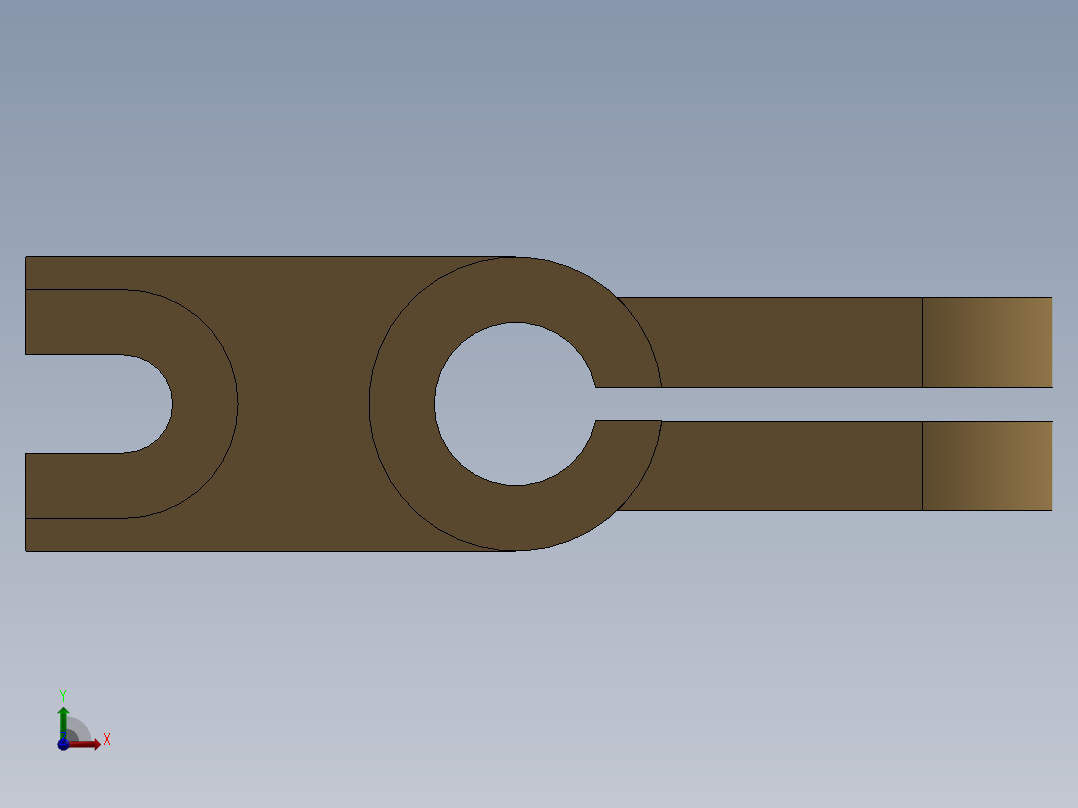 工业机械制动器支架前视图
