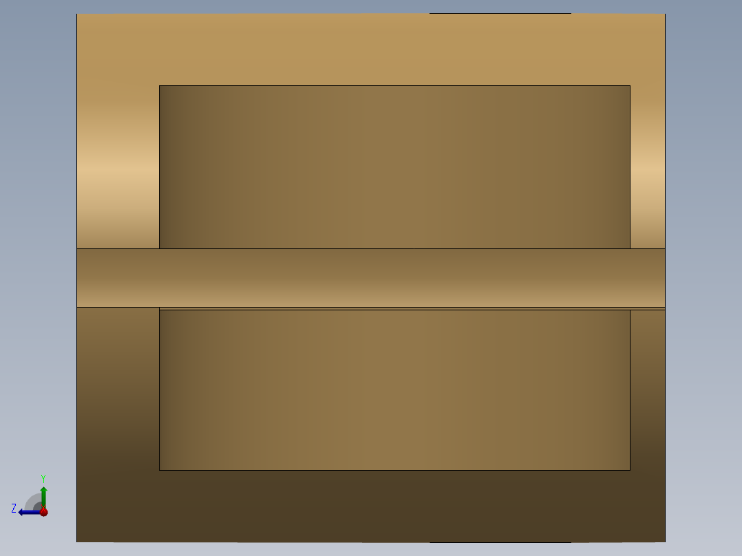 工业机械制动器支架右视图