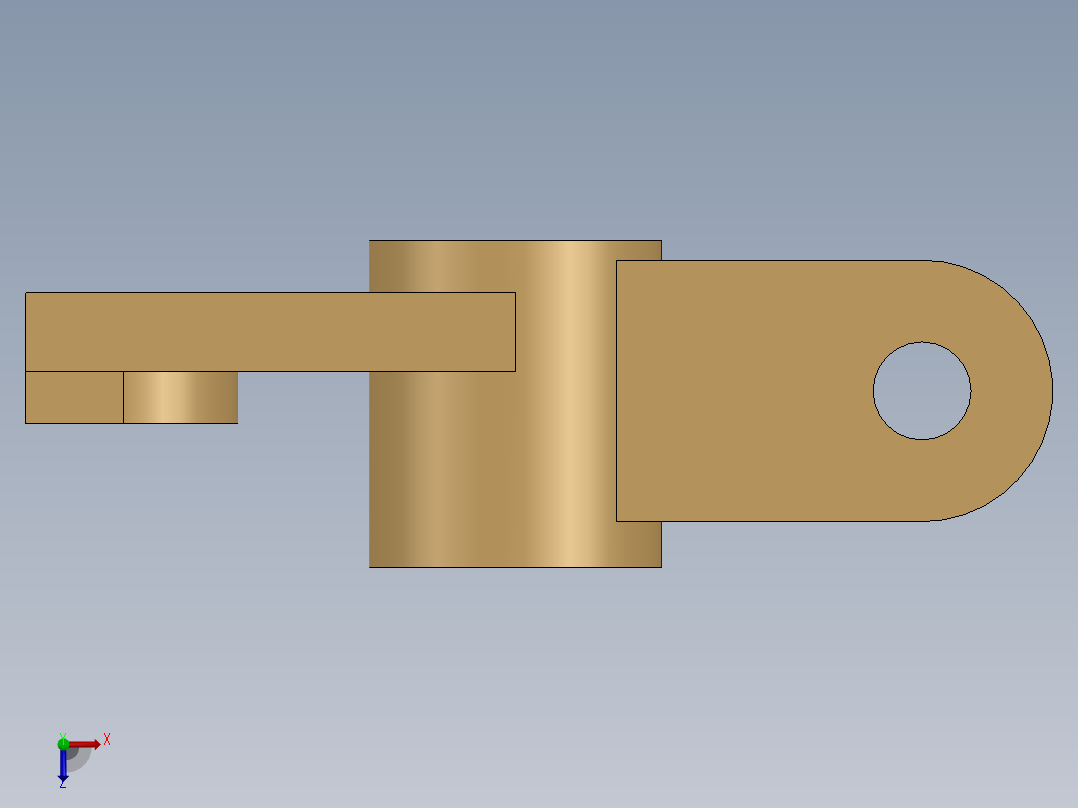 工业机械制动器支架俯视图