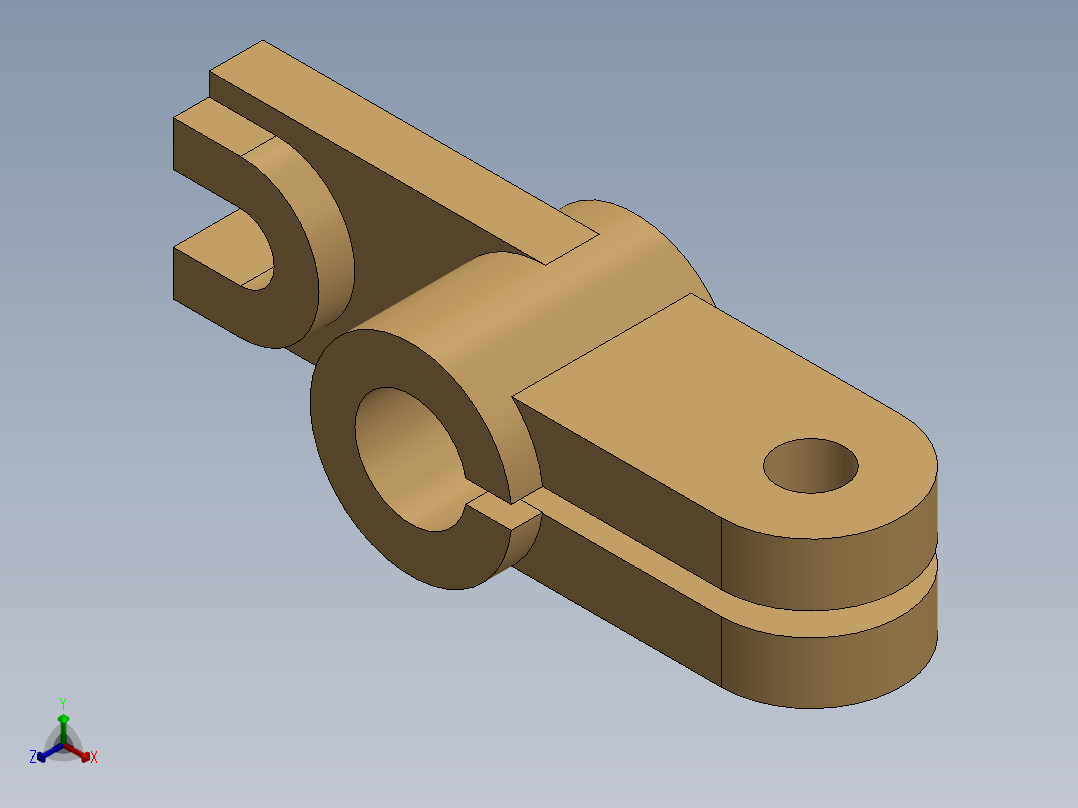 工业机械制动器支架正等轴测图