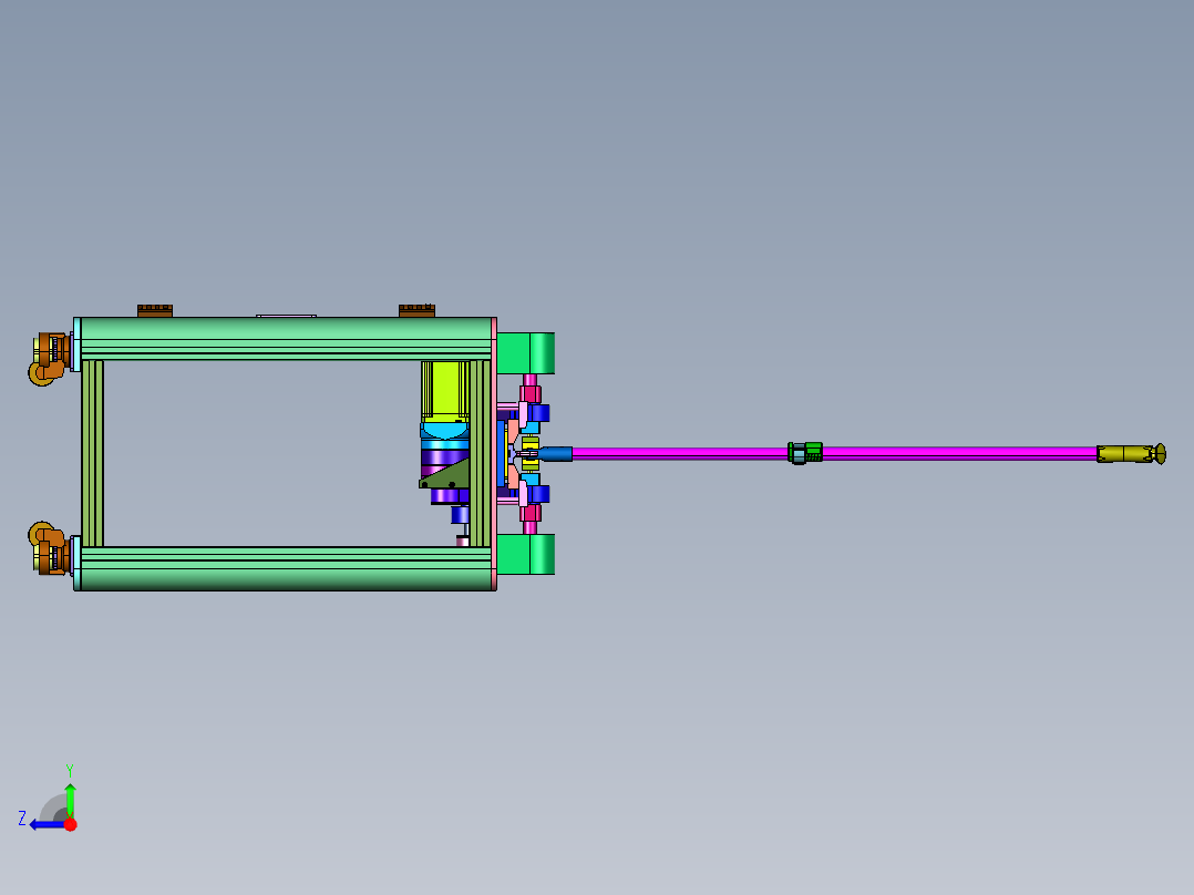 拖把往复运动疲劳测试装置右视图