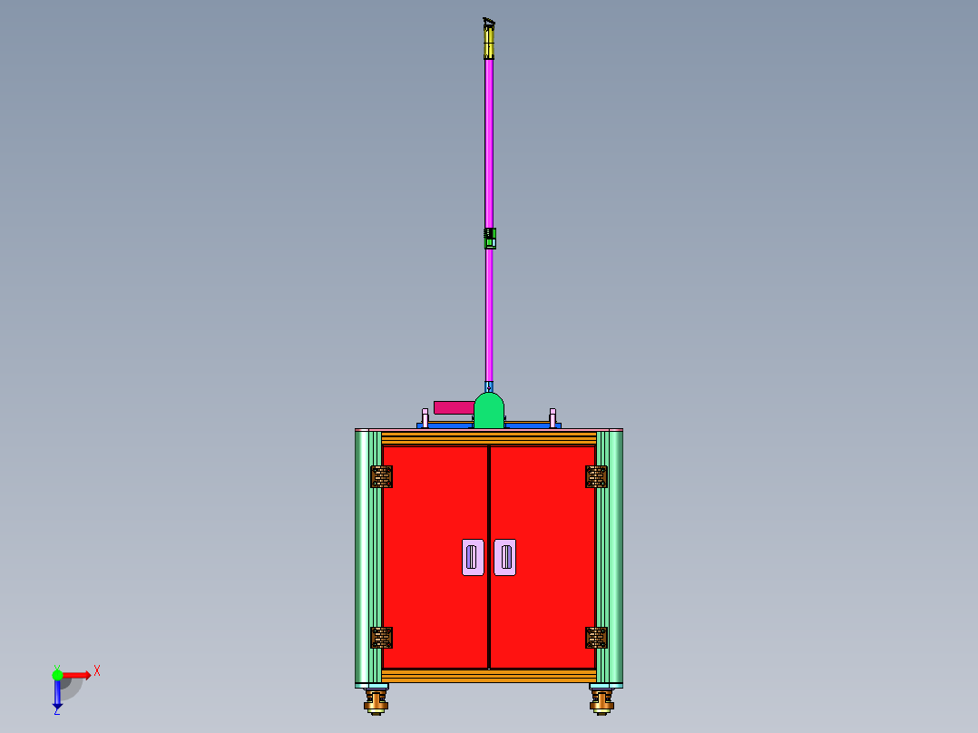拖把往复运动疲劳测试装置俯视图