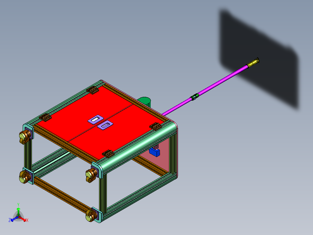 拖把往复运动疲劳测试装置正等轴测图