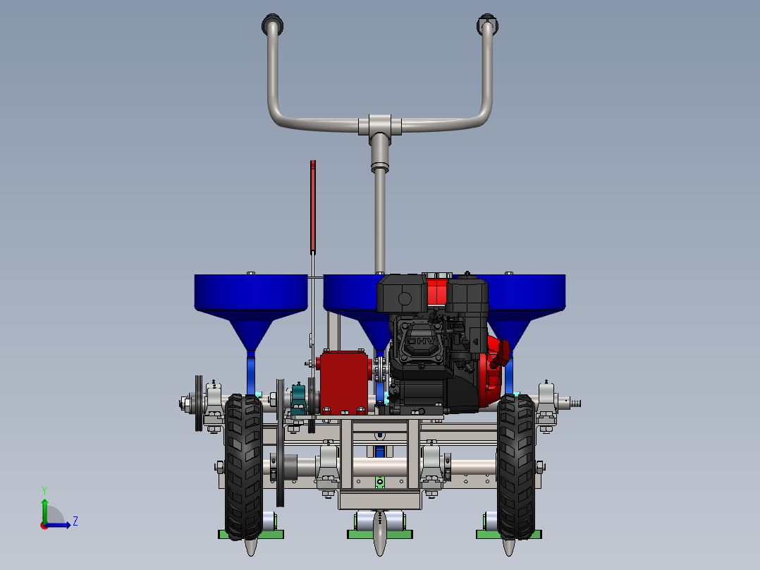 农业机械、播种机(53)左视图