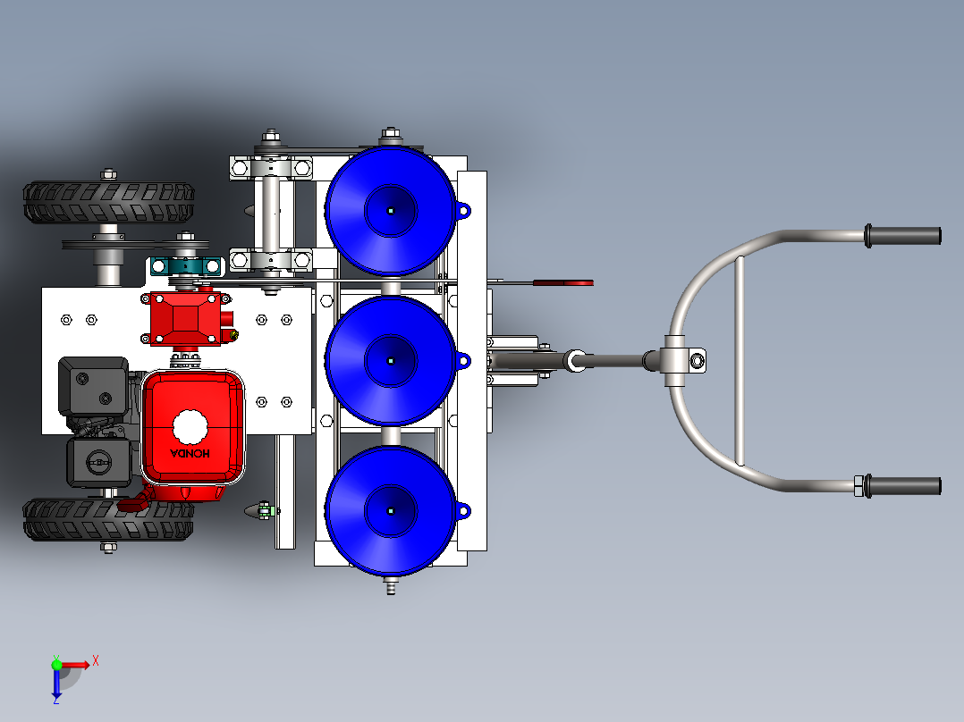 农业机械、播种机(53)俯视图
