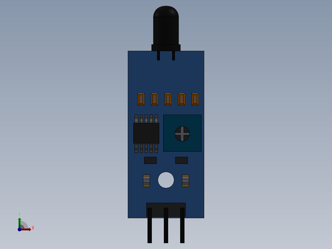 传感器(74)前视图