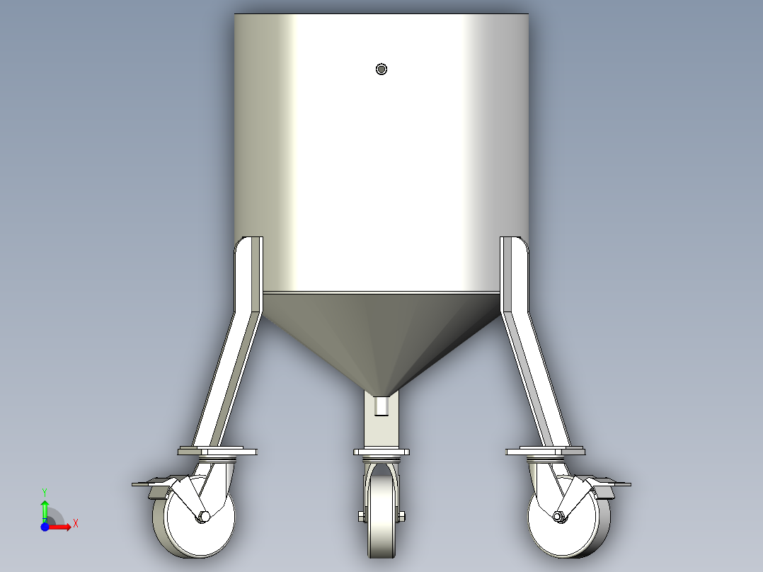 自动供砂桶前视图