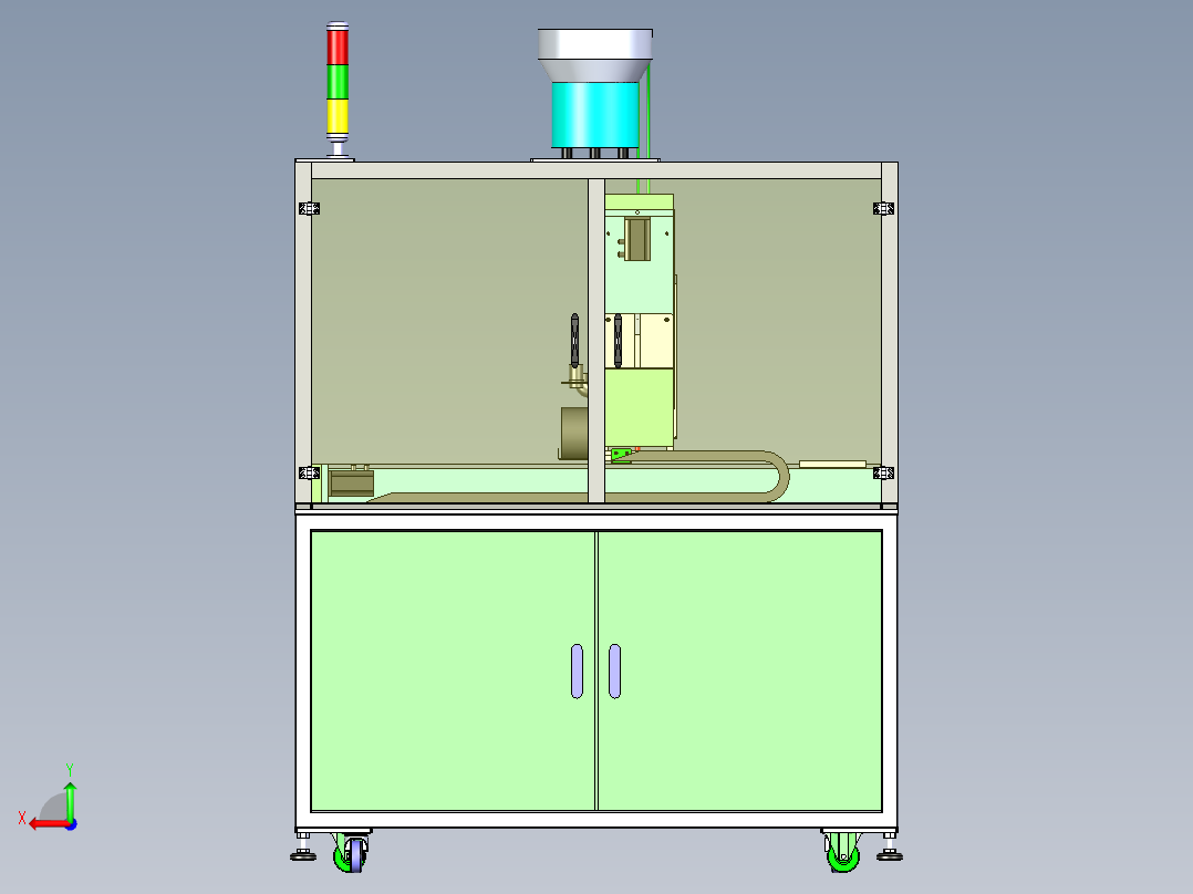 塑件热熔埋钉机结构后视图