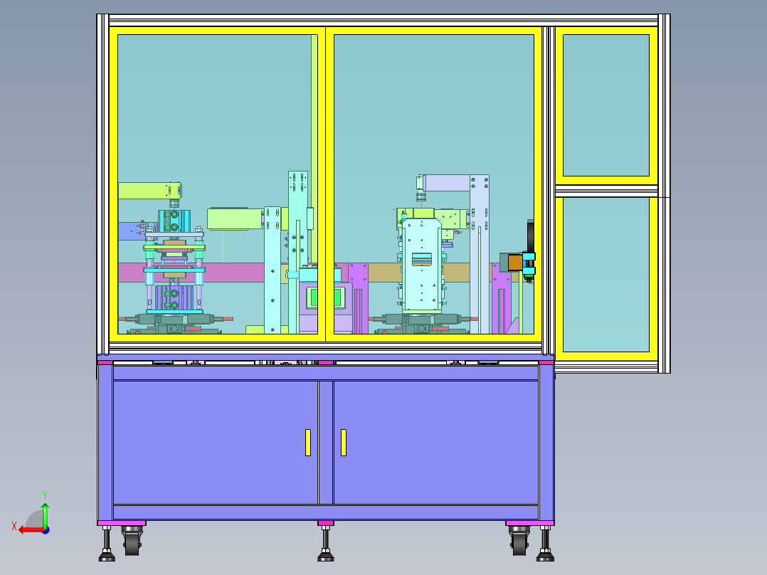 手机FFC冲裁检测机（FFC软排线冲切机及CCD视觉检测设备）后视图