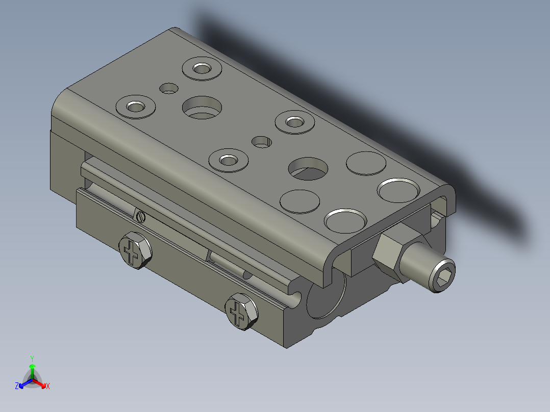 MXQ12A-10ZB-M9N正等轴测图