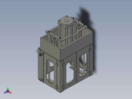 PY-4合1下槽组件-00下槽部分正等轴测缩略图