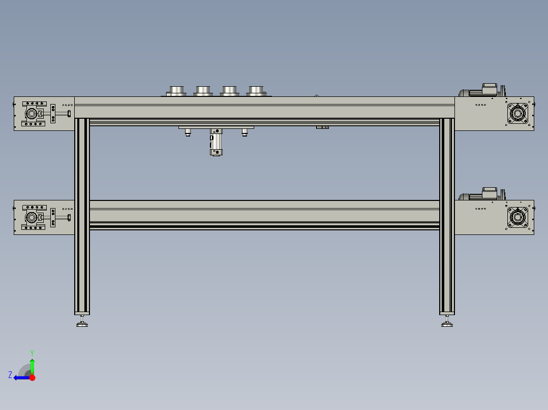 双重倍速链传输装置右视图