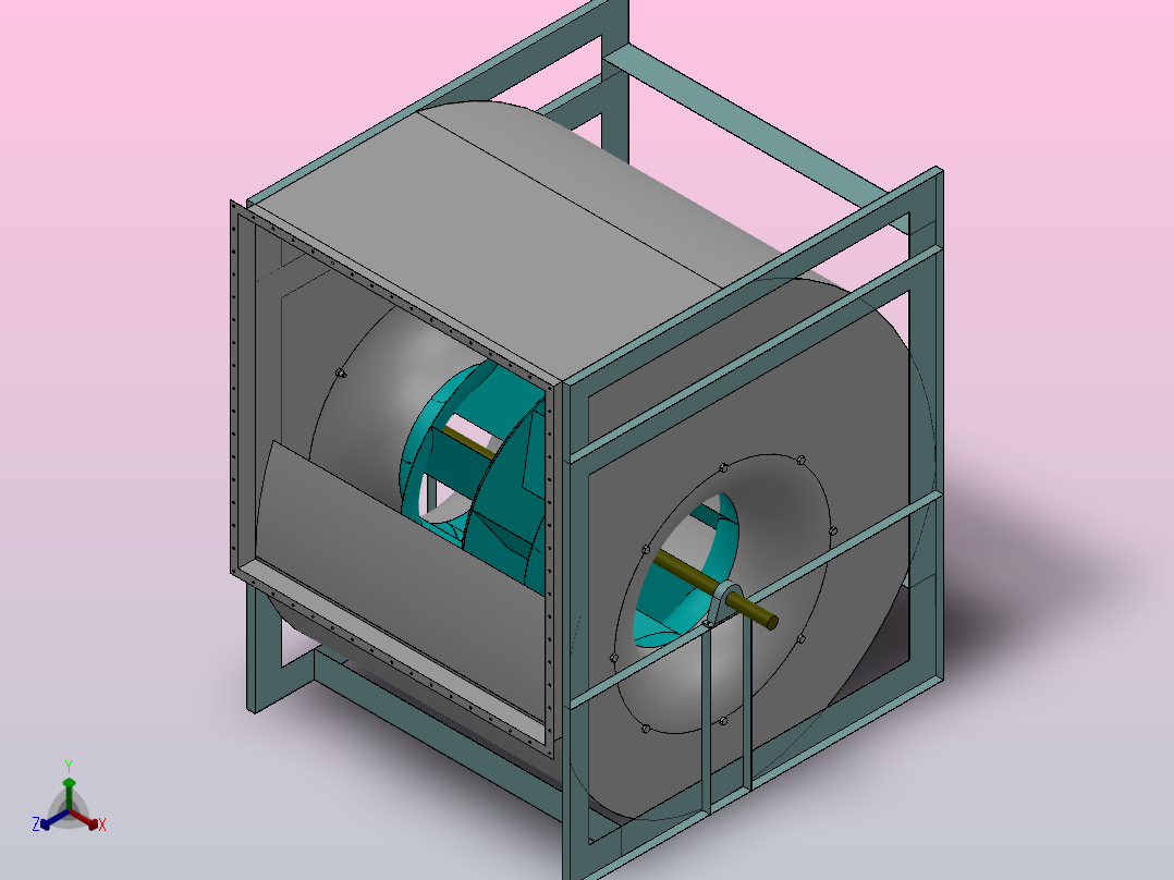 SAB-KH双吸后倾离心风机[KH 18]应达风机主视图