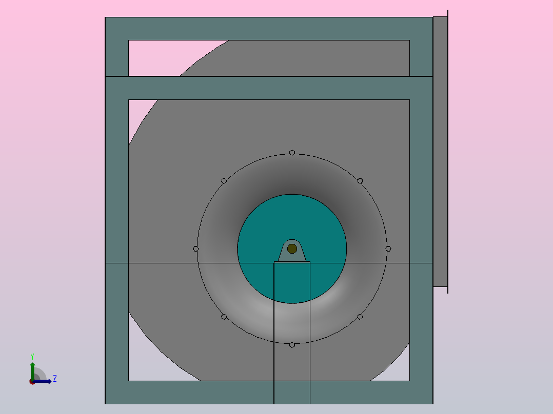 SAB-KH双吸后倾离心风机[KH 18]应达风机左视图