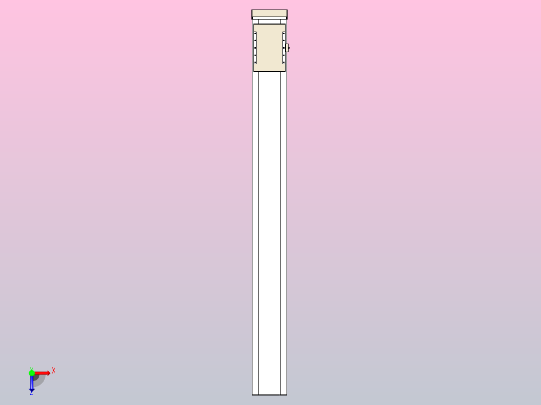 滚珠丝杠直线轴带导轨全封闭TPA-HCR-220D-3210C-L2000-MP-C-P1K-N3俯视图